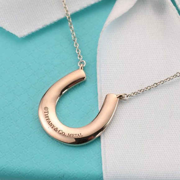 Tiffany & Co. Jewelry - Tiffany & Co. Rubedo Gold Sterling Silver 1837 Horseshoe Pendant 18" Necklace